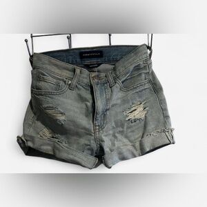 Aeropostale Light Blue Jean Shorts Distressed Style